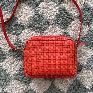 Clare V Orange Woven Midi Sac